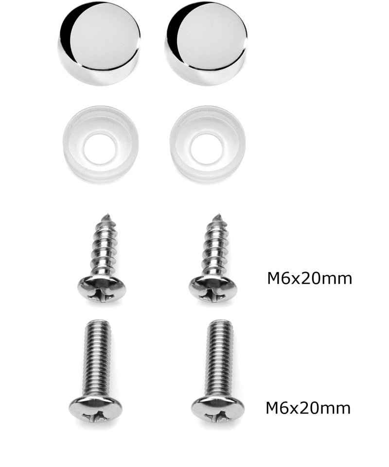LFPartS 2 Hole Slim Style Polished Stainless Steel License Plate Frame Mirror Finish, Chrome - Image 4